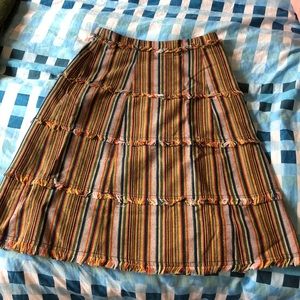 EDUN Rainbow Midi Skirt